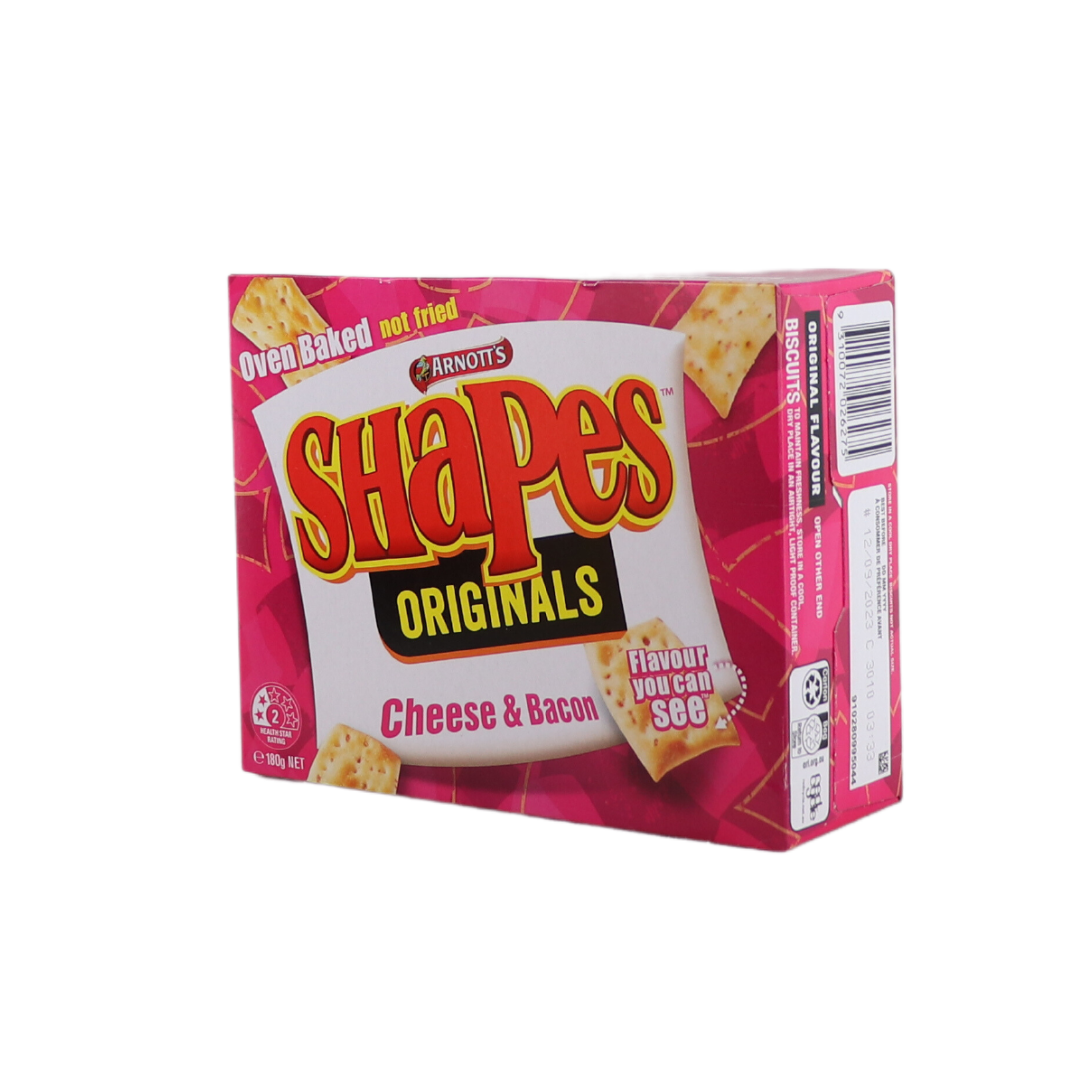 Arnott's Shapes Cheese & Bacon Crackers 180g